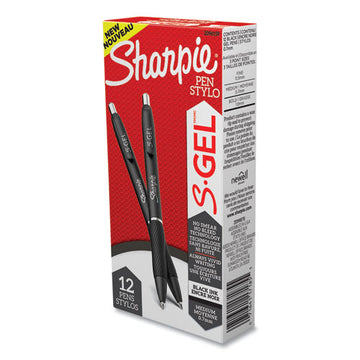 Sharpie® S-Gel™ S-gel High-performance Gel Pen, Retractable, Medium 0.7 Mm, Black Ink, Black Barrel, Dozen freeshipping - TVN Wholesale